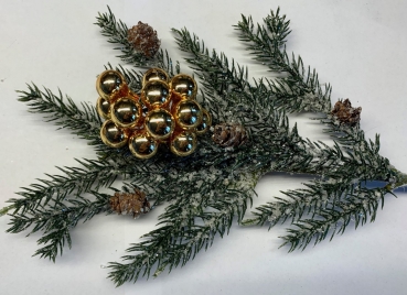Weihnachtskugel / Spiegelbeere gold glanz